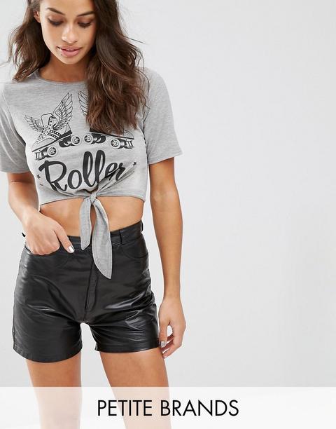 Camiseta Corta Roller De Boohoo Petite