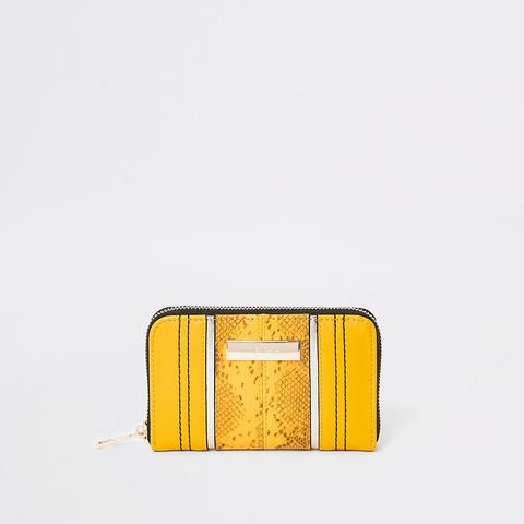 river island yellow purse