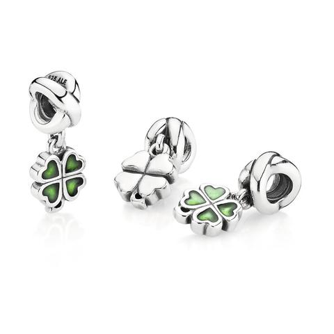 Charm Con Pendente Quadrifoglio Verde