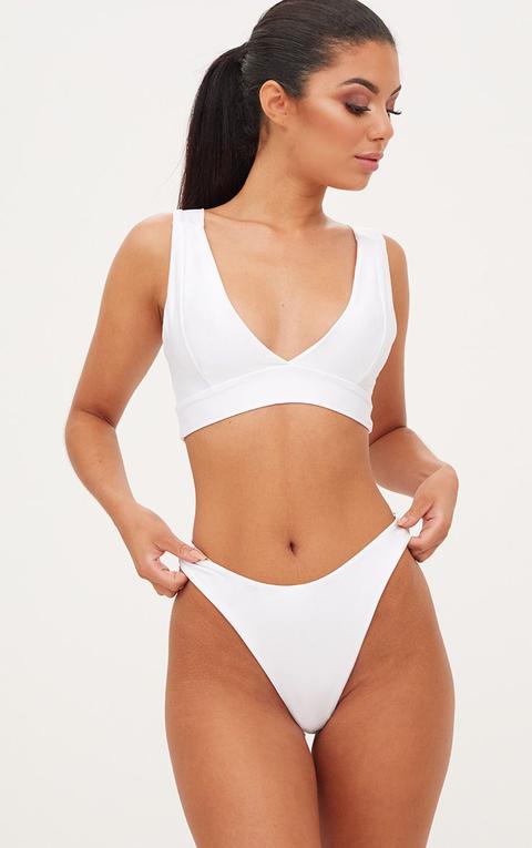 white high rise bikini