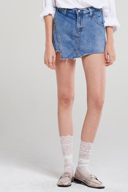 Cherry Double Denim Shorts