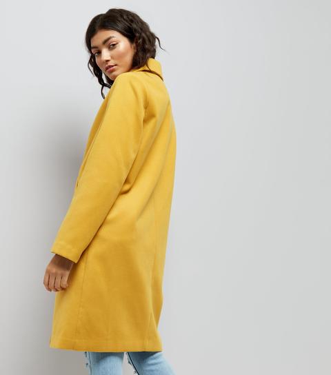 Yellow Longline Collared Coat