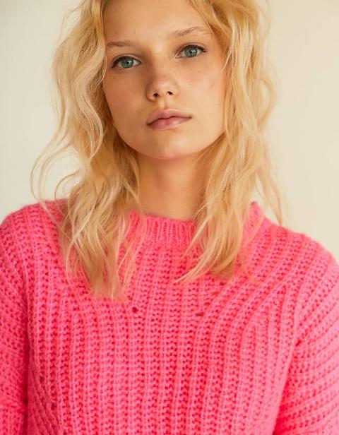 Maglia Cropped Rosa Fluorescente