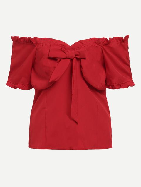 Top Spalle Scoperte Con Volant