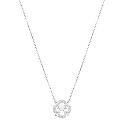 Collier Sparkling Dance Pear, Blanc, Métal Rhodié