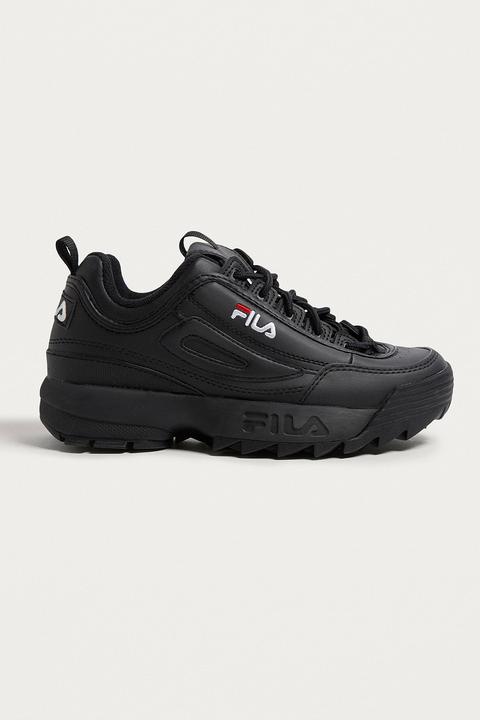 Fila Disruptor Black Trainers - Womens Uk 4