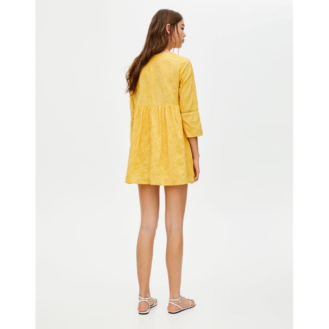 Robe jaune pull and bear Clearance