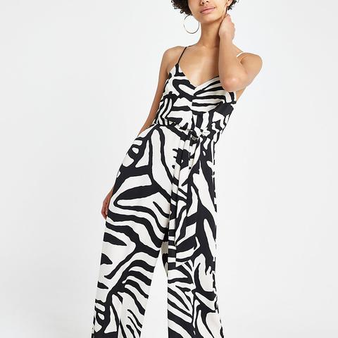 river island zebra jumpsuit