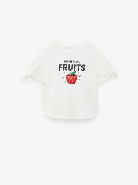 Camiseta Manzana Lentejuelas