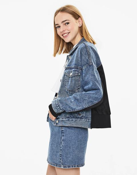 Cazadora Denim Bomber