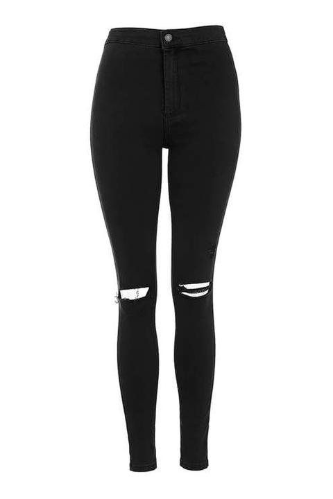 Petite Black Rip Joni Jeans