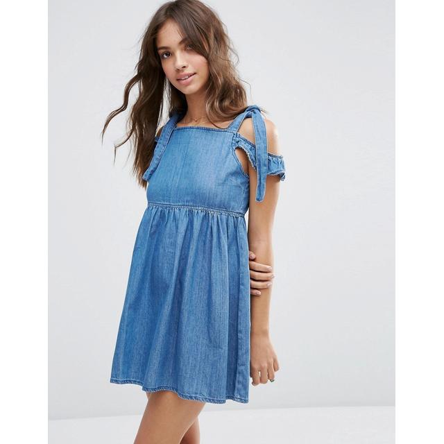 asos denim smock dress