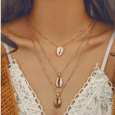Collana Tre Strati Con Ciondoli