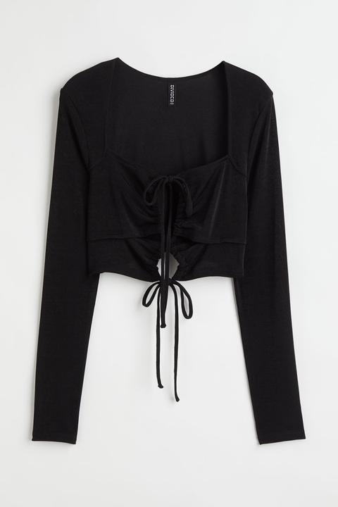 Top Cropped Cut-out - Negro