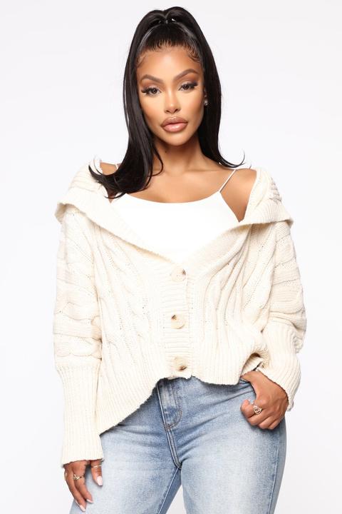 Just Loving You Hooded Sweater - Ivory