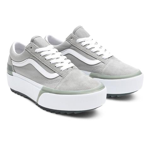 Vans Zapatillas Pastel Old Skool Stacked ((pastel) Drizzle/true White) Mujer Gris