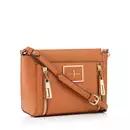 J By Jasper Conran - Tan Faux Leather Double Zip Cross Body Bag