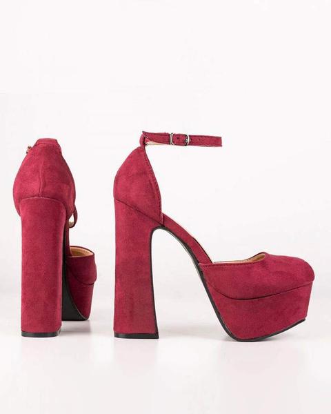 Kaya - Platform Heels In Burgundy