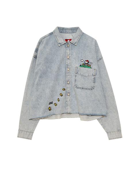 Camisa Denim Snoopy