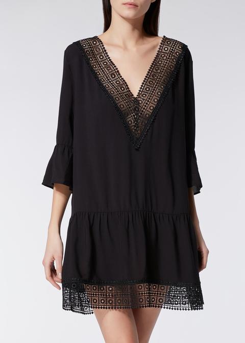 Kaftano Con Ricamo Crochet