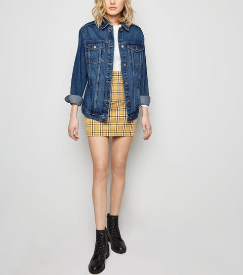 Blue Oversized Button Up Denim Jacket New Look