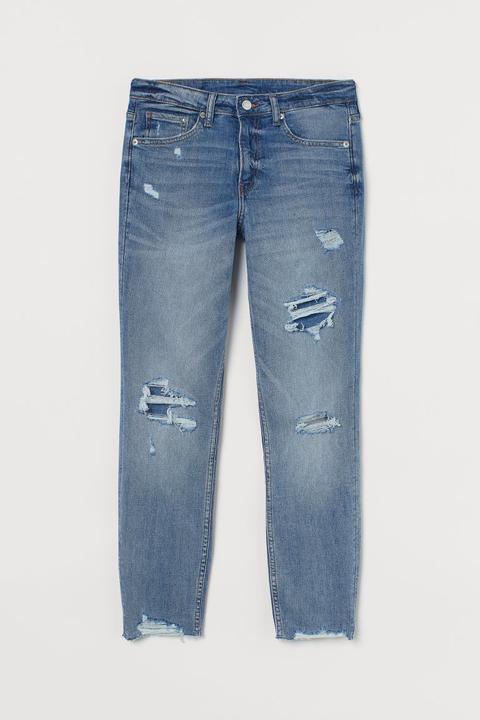 Girlfriend Regular Jeans - Azul