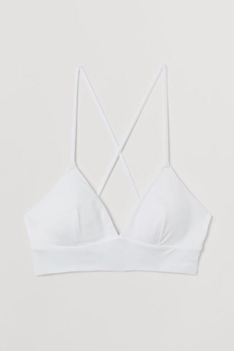 H & M - Top Bikini A Triangolo - Bianco