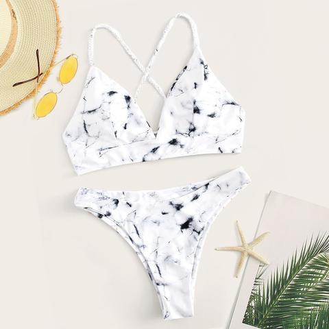 Set Bikini Top A Croce E Taglie Alto