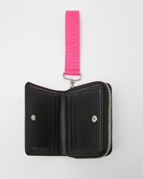 Cartera Cuadrada Piel Negro/rosa