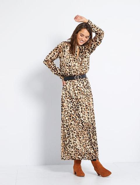 Robe Longue Imprimée 'léopard'