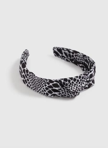 Womens Snake Print Headband- Multi Colour, Multi Colour