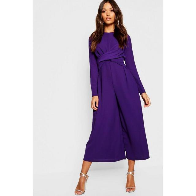 knot front culotte jumpsuit