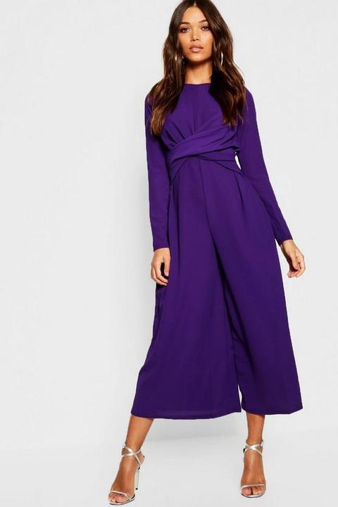 purple culotte jumpsuit