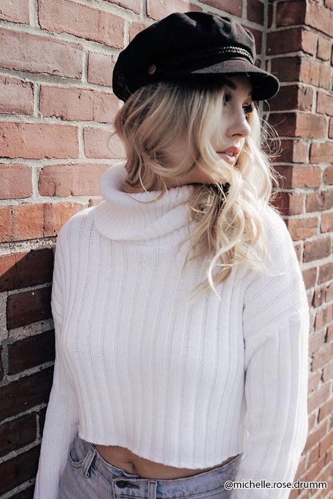 Cropped Turtleneck Sweater