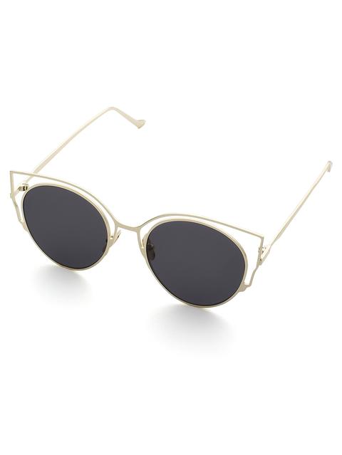 Flat Lens Cat Eye Sunglasses