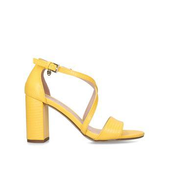 Miss Kg Phoenix - Yellow Block Heel Sandals