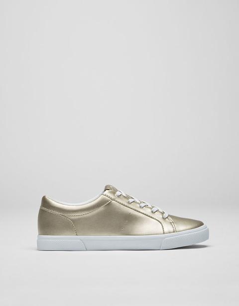 Sneaker Basic Metallizzata Dorata