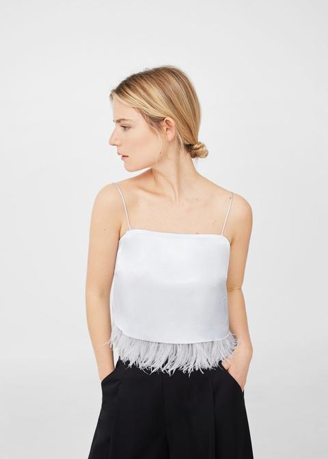 Top Plumas Satinado