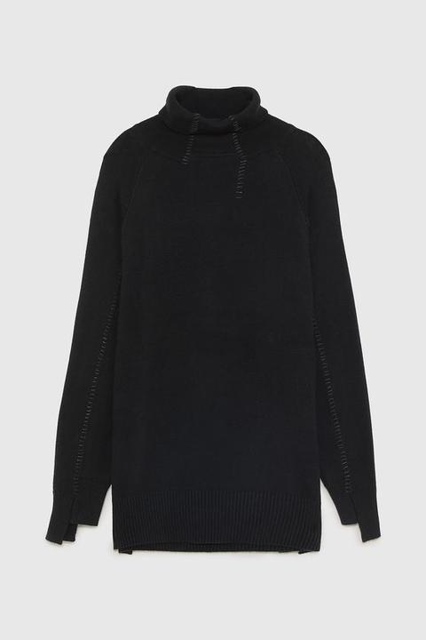 Oversize-pullover Mit Ziernähten