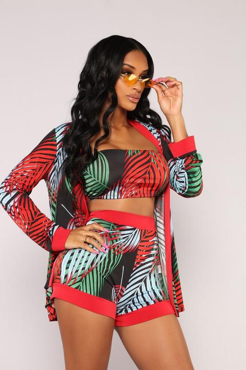 Palmer 3 Piece Set - Red/combo