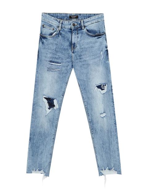 Jeans Skinny Fit Con Strappi