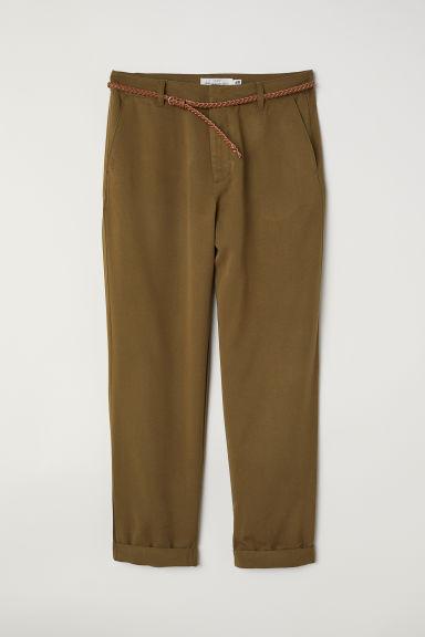 Chino Aus Lyocellmix - Green - Damen