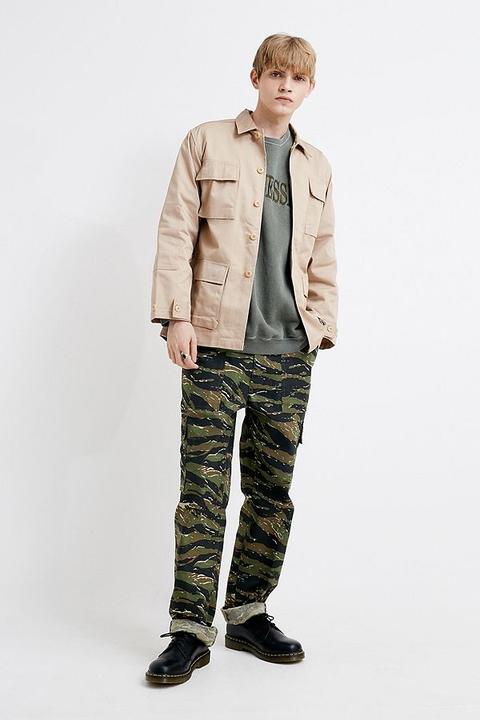 Urban Renewal Salvaged Deadstock Beige Field Jacket - Beige L At Urban Outfitters