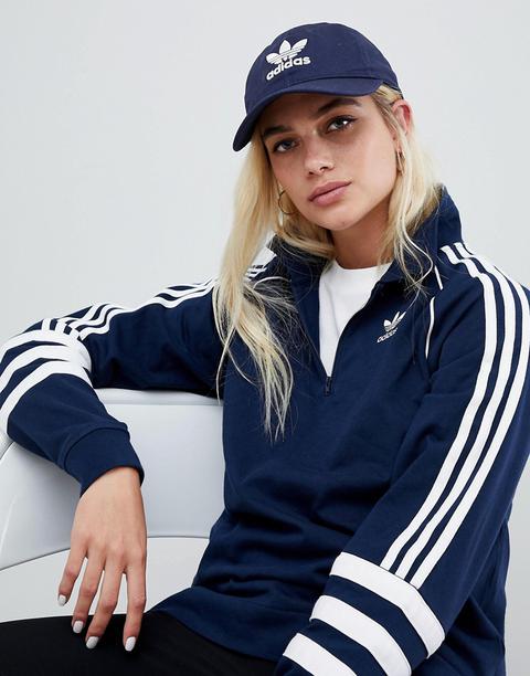 Adidas Originals Trefoil Logo Cap In Navy