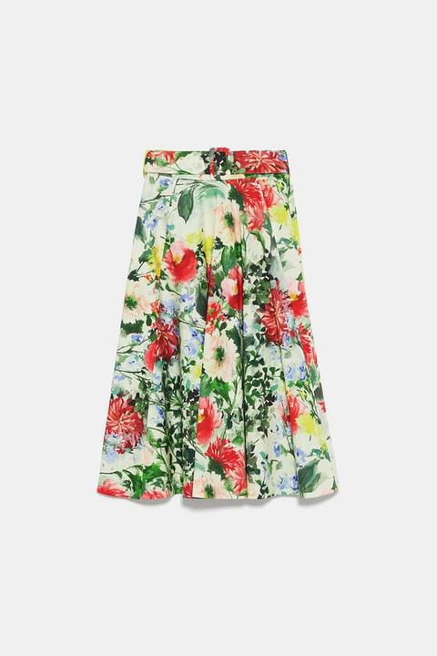 Floral Print Skirt