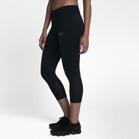 Leggings Da Running Ridotti A Vita Media Nike Racer - Donna - Nero