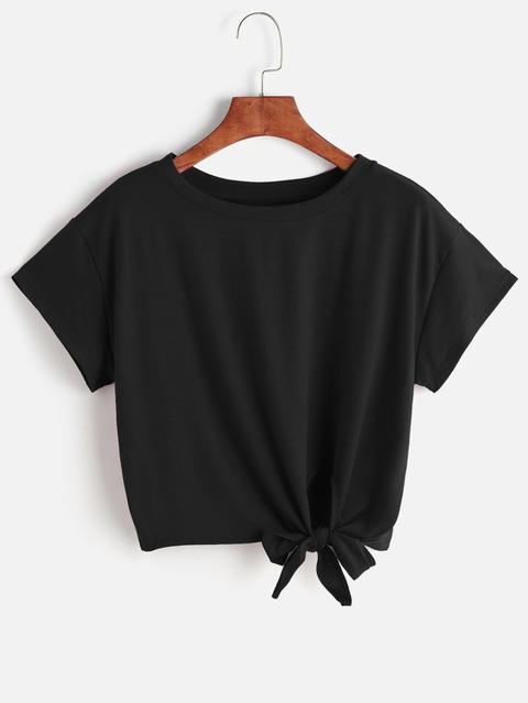 Camiseta Con Nudo Delantero