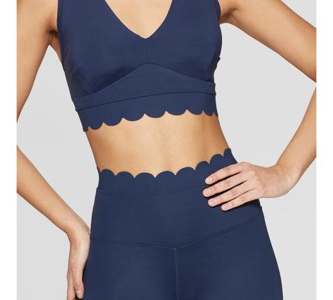 joylab scalloped sports bra