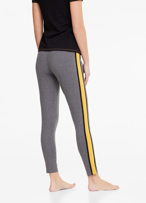 Leggings Sportivi Cotone Stretch Bande