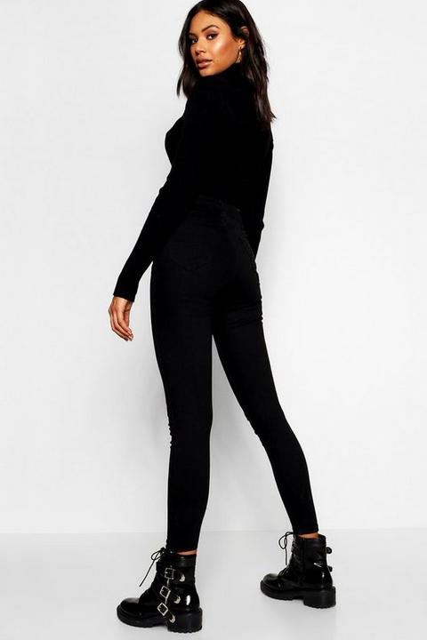 super high waist power stretch skinny jeans
